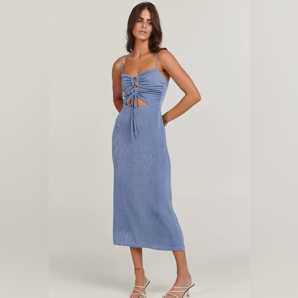 Charlie Holiday periwinkle Mason Midi Dress, size 8